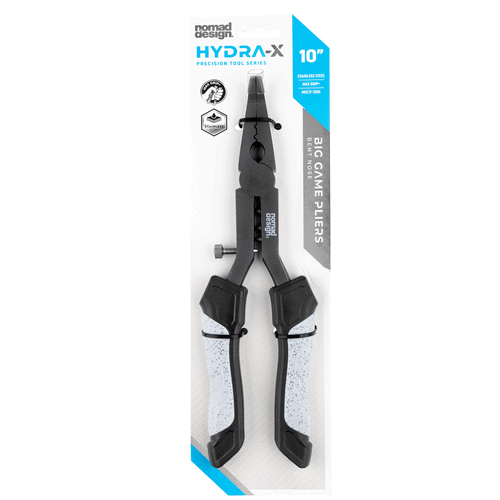 Nomad Design Hydra-X 10" Stainless Steel Big Game Bent Nose Pliers Fishing Tool