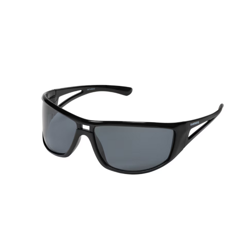 Shimano 2025 Antares II Polarised Black Frame Fishing Sunglasses #Smoke Lens