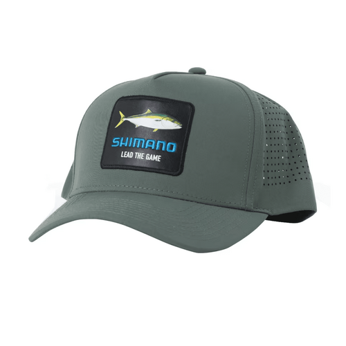 Discontinued - Shimano Fishing Lead The Game King Fish?ÿOlive Colour Trucker Cap 2025 Release