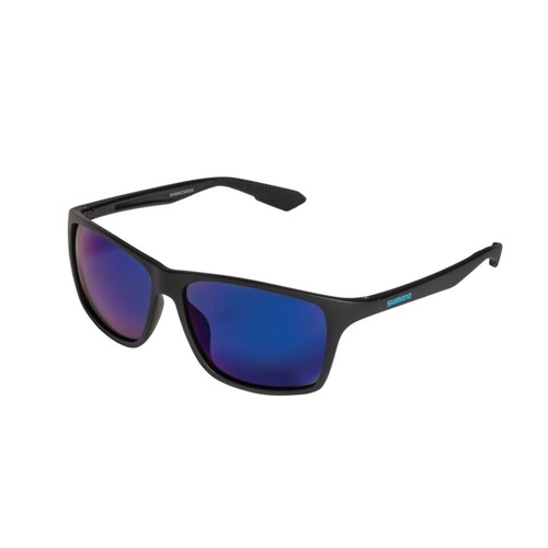Shimano 2025 Extraction Polarised Matt Black Frame Fishing Sunglasses #Blue Mirror Lens