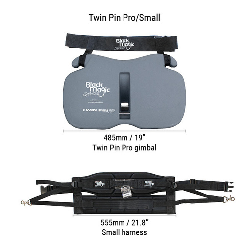 Black Magic Twin Pin Pro Equalizer Fighting Belt and Harness Set Gimble Gimbal #TPP Gimbal / Small Harness